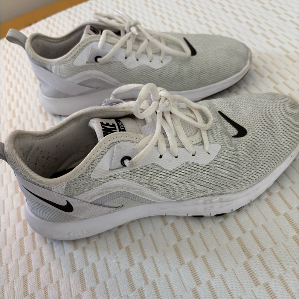 Nike Light Gray and White Athletic Shoes